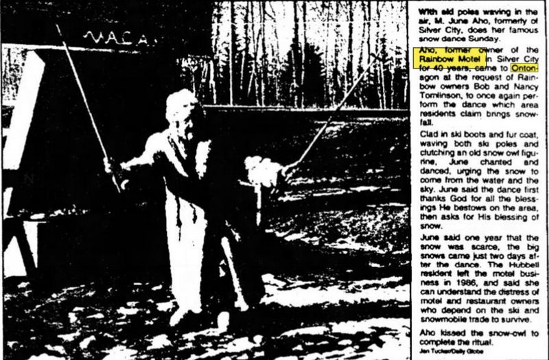Rainbow Lodging (Rainbow Motel & Cabins) - Dec 1997 Article On June Aho (newer photo)